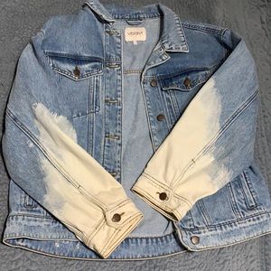 Vibrant bleached jean jacket